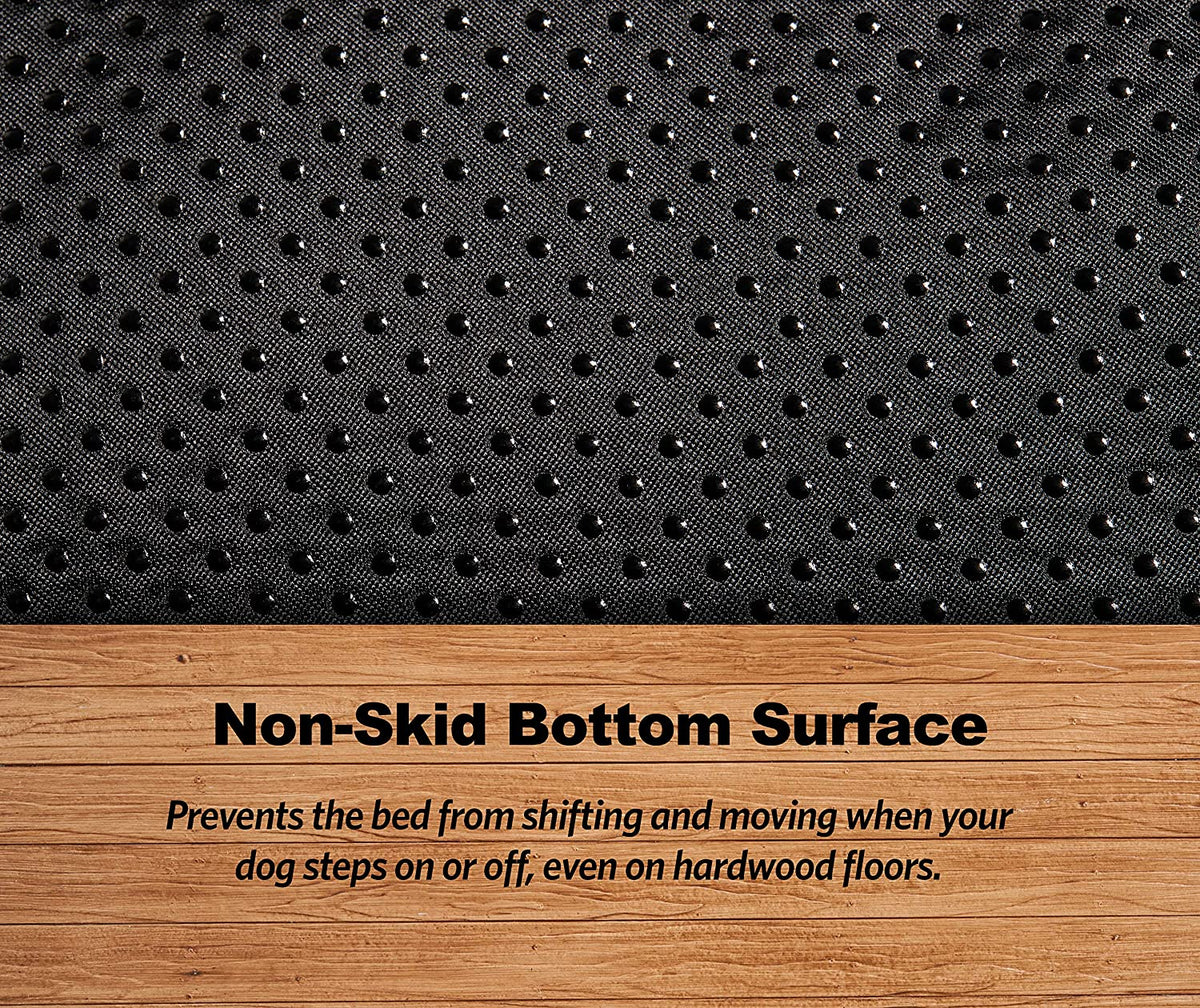 Small Quiettime Deluxe Gray Ombré Swirl Plush Pet Bed, Machine Washable, Non-Skid Bottom, Soft Crate Mat for 24-Inch Crates