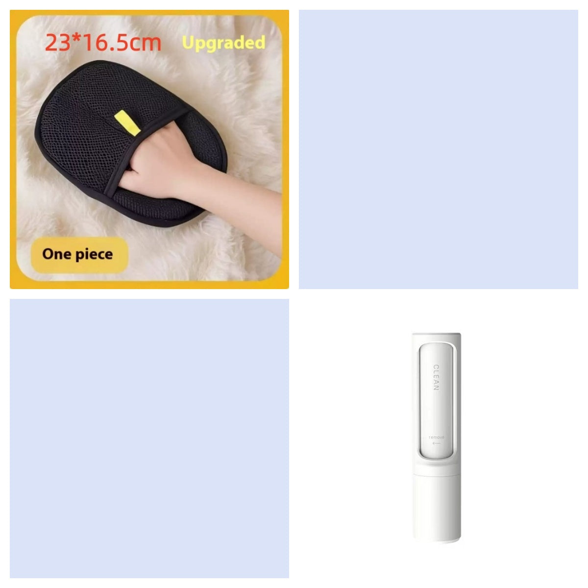 2-1 Reusable Pet Hair Remover Brush Lint Roller Portable Effective Self Cleaning Tool for Cat Dog Fur Hair Dust Removal Brush