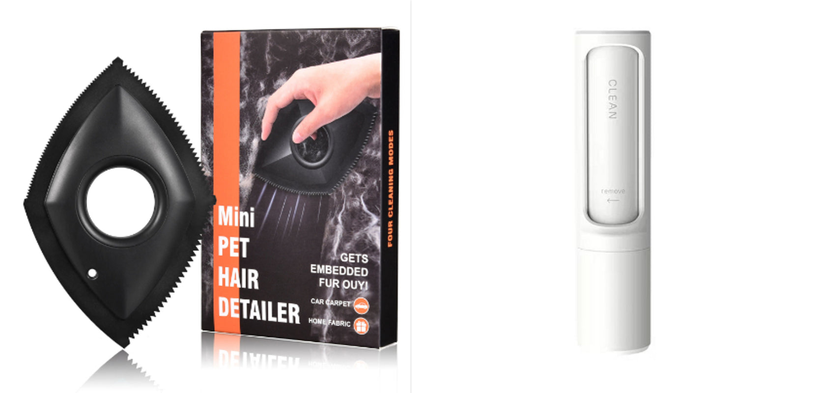 2-1 Reusable Pet Hair Remover Brush Lint Roller Portable Effective Self Cleaning Tool for Cat Dog Fur Hair Dust Removal Brush