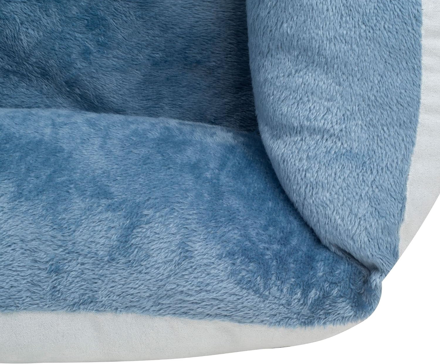 Rectangle Bolster Pet Bed, Dog Bed Medium Size, Blue with Orthopedic Insert.