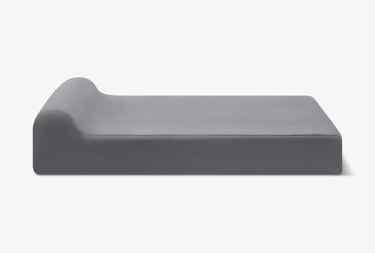 Barker Beds XL Orthopedic Dog Bed - 7" Pillow Top with Headrest - 75-120 Lbs - Memory Foam for Joint Pain & Arthritis - Vet Recommended, Washable Cover - Made in USA - 52"X36"X7" - Charcoal