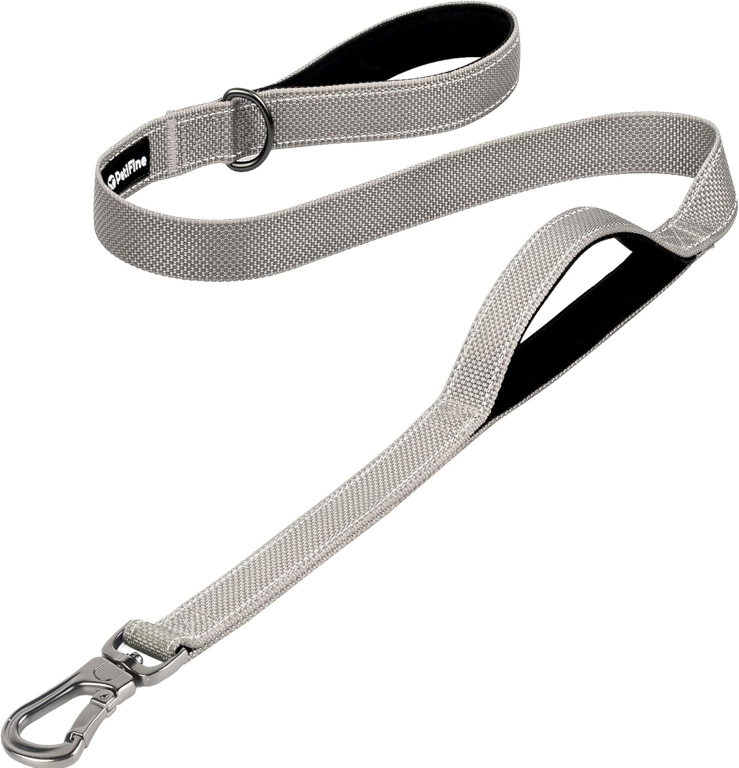 4FT Heavy Duty Dog Leash with Soft Padded Double Handle | Traffic Handle Extra Control,Auto Lock Hook,Reflective Nylon Walking Lead for Large,Medium,Small Breed Dogs